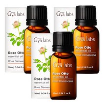 Gya labs 로즈 오또 에센셜 오일 터키 다마스크 장미 꽃 오일 10ml 3개 Rose Otto