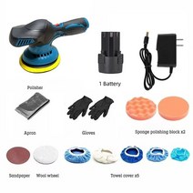 구즈매니아몰6000RPM 무선 자동차 광택기 6 속도 조절 가능 전기 왁싱 미용 세척, 03 1battery EU charger