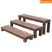 스토비투 원목 나무 계단 발판 발받침 스툴 소파 페달 매트 화분 받침, 길이 150 x폭 30 x H36