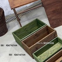 43x27x21cm 텃밭가꾸기 방부목화분 대형 사각 우드화분 화단 베란다텃밭 만들기 직사각형 옥상 나무 텃밭상자(6호) 나무화분 목재화분 옥상텃밭 만들기, 브라운