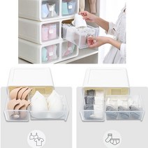 옷장속 속옷 양말 소품 서랍 수납 정리함 인서트선반 옷장안서랍, 2칸 정리함