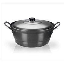 식당 업소용 영업 단체급식용 대형 검정색 찜솥 양은곰솥 채반형 냄비 경질국솥, 검정, 경질국솥 39cm