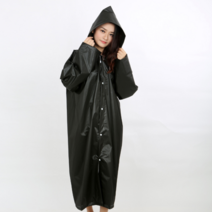 레이니 남녀공용 손목밴딩 우비 블랙