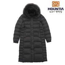 마운티아 이월 대박할인!! 초경량 소재의 가볍운 긴기장 여성 구스 다운 자켓