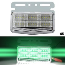 차폭등 후진등led 화물차 차량경광등 방향지시등24V 트럭 사이드 마커 표시기 42led 슈퍼 밝은 조명 방수, 04 green
