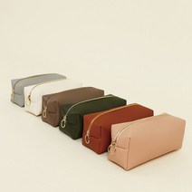 [천삼백케이] [데이리브] 오피스 가죽 필통6color, 그레이