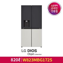 [LG][공식인증점] DIOS 오브제컬렉션 매직스페이스 얼음정수기 냉장고 W823MBG172S (820L), 폐가전수거있음
