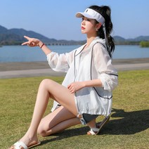 봄여름 긴팔 루즈핏 후드집업 코디, 카키