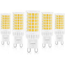 LUXRITE G9 LED 전구 조도 조절 가능 5W=45W T4 할로겐 동급 2700K 웜 화이트 500루멘 세라믹 G9 바이, 한개옵션1, 04 5000k (밝은 화이트)
