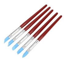 도예체험 취미 도자기 공예 아트용 엠보싱 점토 도구 실리콘 브러쉬 DIY 5 개, 한개옵션0