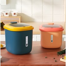 자칠 배색 두껀 가정용 쌀통 15kg 밀폐절리함 CG299, 화이트