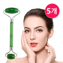 차차미 옥 롤러 마사지기 미용 뷰티소품 미용도구 피부마사지 페이스롤러 림프 얼굴붓기 리프팅 턱선 마사지, 5개