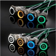 방수 푸쉬 스위치(IP65) RED /220V /22mm/ Momentary Self-reset/Ring LED Light, Momentary/22mm