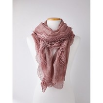 아우름 레이스 자수 스카프