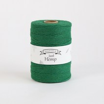 [앵콜스] 저스트 헴프실 200g 친환경 100% 삼베실 네트백 뜨개실, H12 그린, 1개