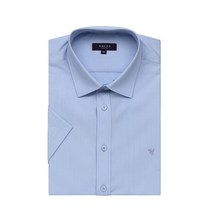 바찌 솔리드 슬림핏 반소매 셔츠 블루 VD2H2BS810B0