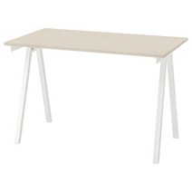 이케아 TROTTEN 트로텐 책상 화이트 120x70cm, 베이지 화이트 294.343.90