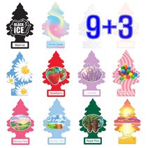 리틀트리 방향제 9+3 차량용 방향제 12개 (랜덤향) 종이방향제 디퓨져 미국산, 1개 (12매) 랜덤향