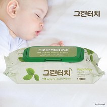 EWG 그린 등급 원료 터치 물티슈 국내산 피톤치드 100매, 01. 그린터치 물티슈 100매 (캡형)