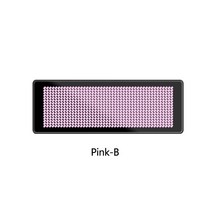 LED 광고판 전광판 차량 휴대용 미니 간판 완전 블루투스 이름 배지DIY 프로그래밍 가능한 스크롤 메시지 보드 디스플레이 HD 텍스트 숫자 패턴 813EA 2, 07 Pink