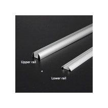 씽크대 서랍 레일 교체 볼레일 1 세트 이동 도어 트랙 라운드 홈 없음 옷장 푸시 풀, 70cm