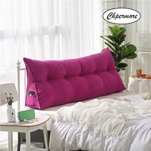 구스다운배개 오리털 호텔 방수 Chpermore-세탁 가능한 더블 베개 간단한 침대 쿠션 다다미 부드러운 가방, 장미, 200x50x20cm