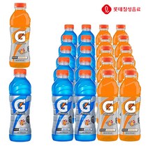 롯데칠성 게토레이 오렌지+블루볼트 혼합 600ml x (각10개)총20개 펫 이온음료 스포츠음료