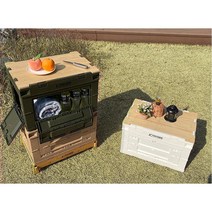 헤이즈 폴딩카트 접이식 캠핑카트 쇼핑카트 캠핑폴딩박스 운반카트 리빙박스 장바구니 웨건 트레일러 핸드카트 구르마 구루마 수레 손수레 정리함 수납박스 캠핑테이블, 카키