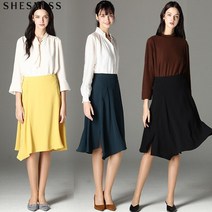 [쉬즈미스] 우아한 도로시 언발란스헴 밴딩 스커트 (택가격:128000원)
