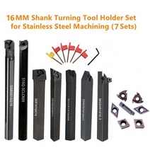 선반 밀링 바이트 Corit 7sets of 16mm cnc 터닝 툴 홀더 보링 바(해당 인서트 및 렌치 포함) 터닝 스레딩용 세트, 스테인리스를 위한 7sets