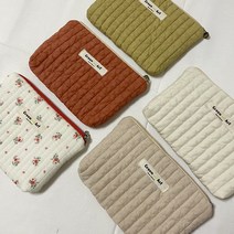 피그먼트미니파우치 누빔파우치 무지파우치 화장품파우치 소지품파우치 여성용품파우치 데일리파우치