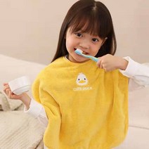 밀크봉봉 어린이 방수 세안타올 유아 턱받이 워시빕 1 1, 40*50, 옐로우 옐로우