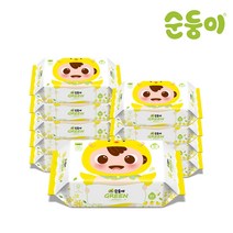 순둥이 생분해물티슈 그린에디션(봄버전) 리필형 80매 10팩(cRaR-01)