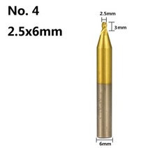열쇠복사 기계 따기 열쇠공 도난방지택 현관보조키 키복사 현관문 XCAN 1pc 6mm 생크 주석 코팅 HSS 수직, 04 2.5x6mm