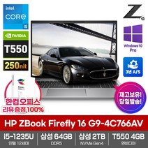 HP 2022 ZBook Firefly 16 G9 워크스테이션 노트북 코어i5 12세대 T550 삼성2TB 삼성64GB WIN10 Pro 250nit 4C766AV, 4C766AV_ND5, 64GB, 2TB, 실버