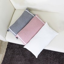 메밀베개 동그란 순면 경추 할머니 베개 원형 둥근베개, 선택C(사각), 인디핑크