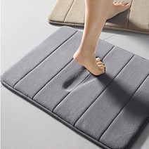 극세사화장실발매트 미끄럼방지 화장실발수건 발닦개 발깔개, 발매트 그레이