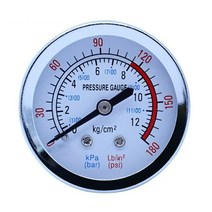 공기압 게이지 축형 금속 공기 압축기 공기 펌프 압력계 유압 압력 게이지 0-12Bar / 0-180PSI, 0-12bar y40