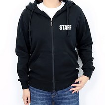 슈가티 남여공용 스태프 티셔츠 긴팔 후드집업 STAFF티셔츠 블랙