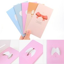 축하 감사카드만들기 기프트카드제작 메세지카드, 색상/디자인, 리본 - 핑크