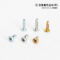 일반 스텐 와셔붙이 직결나사 피스 봉지판매(13mm ~ 100mm), 1.백도금, WF #8-50