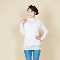 (단)[마엘]로맨틱 진주포인트 레이스 블라우스