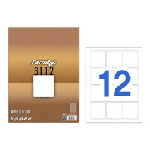폼텍 LQ-3101 바코드용 라벨 (60단 20매), 폼텍 라벨 용지, 물류용 LQ-3112 (12단)