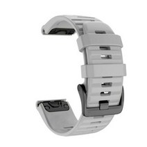 저스트파 Garmin Fenix 5X 6 6X 7 7X Mk1 Mk2/접근 S60 S62 스마트 시계 밴드 퀵 릴리스 손목 벨트용 26 22MM 실리콘 스트랩, [10] 26mm Fenix 6X 5X, [09] GRAY
