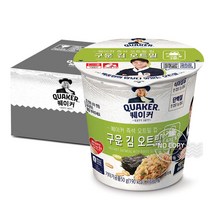 퀘이커 즉석 오트밀 컵 구운 김/누룽지 50g x 6입[박스] 백종원의 밥보다 맛있는 오트밀, 누룽지50gx6입, 6개