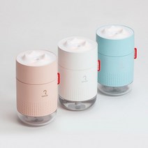 휴대용 충전식 무선 미니가습기 인쇄제작 홍보물품 회사기념품 LED무드등 대용량, 블루, ml, 초음파식