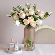 리얼리스틱 장미 조화 6color 인조 나무 대나무 이케아 다이소 자작 나무가지 부케 꽃 도매 촬영용, 옐로우