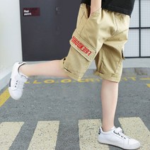 미다키즈 밴딩카고자수바지/남아반바지/주니어반바지/주니어남자반바지/아동면반바지/초등반바지/주니어여름바지