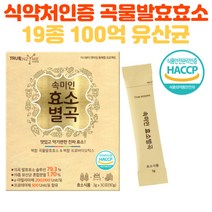 속편한 곡물발효효소 분말 100억유산균 소화 프로바이오틱스 식전 식후 기능 식약처인증, 30포, 1통