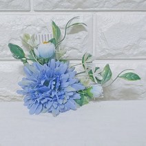 플로랄벨로 납골당 모서리 추모 장식 코너 ㄱ자 미니 리스 16종 택1, 13블루폼폼